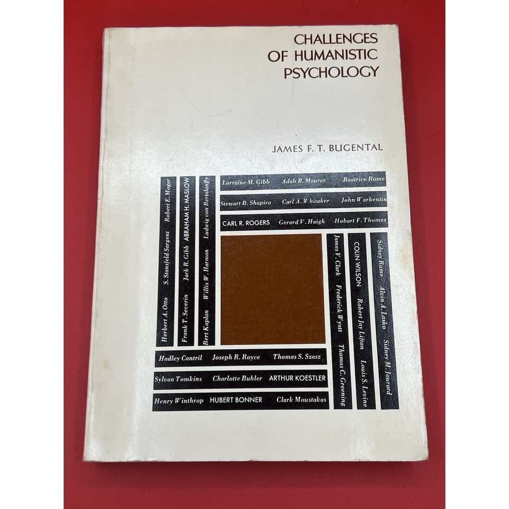 Challenges of Humanistic Psychology by James Bugental Vintage Softcover 1967